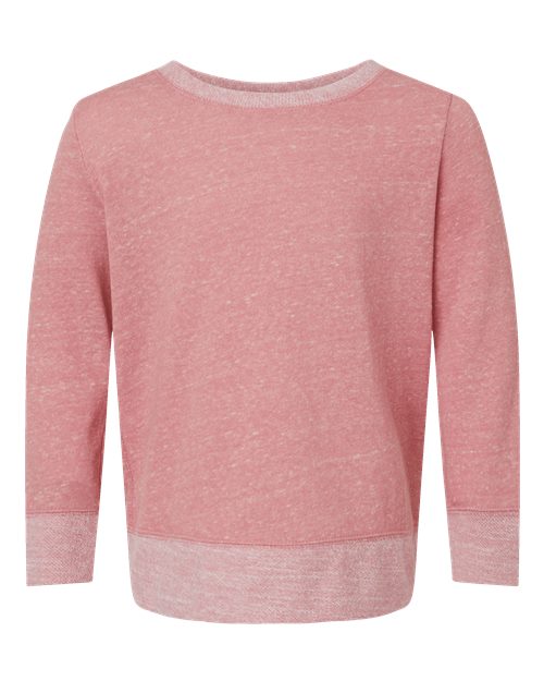 Youth Harborside Mélange French Terry Long Sleeve with Elbow Patches | USA Decoration