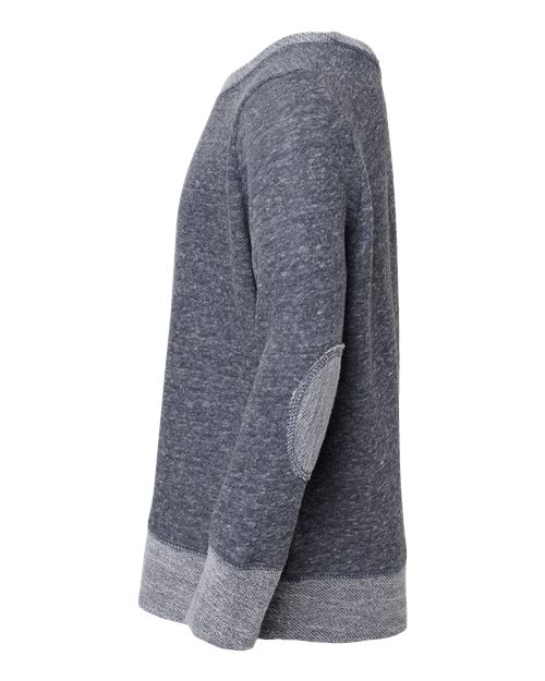 Youth Harborside Mélange French Terry Long Sleeve with Elbow Patches | USA Decoration