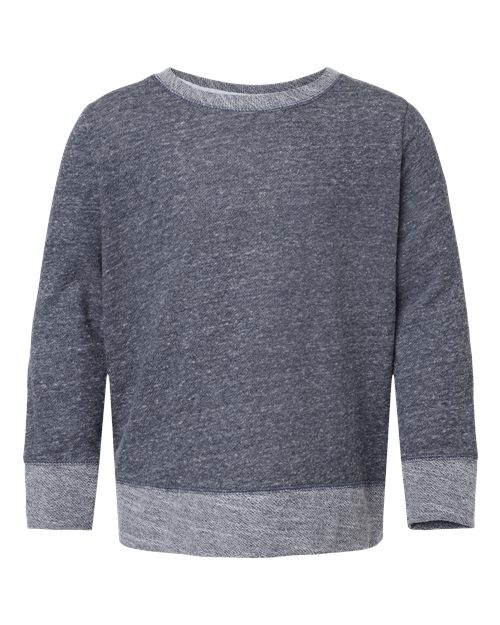 Youth Harborside Mélange French Terry Long Sleeve with Elbow Patches | USA Decoration