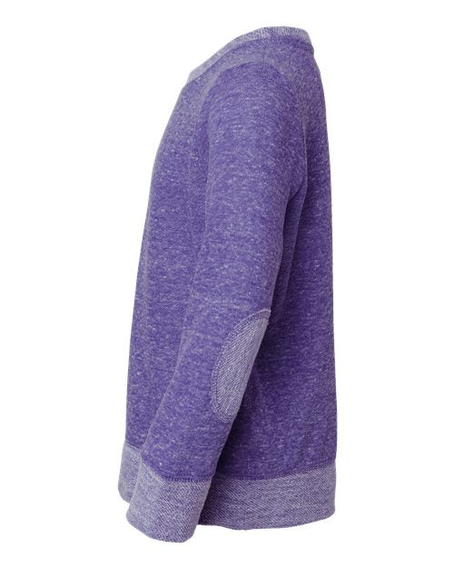 Youth Harborside Mélange French Terry Long Sleeve with Elbow Patches | USA Decoration