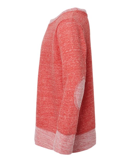 Youth Harborside Mélange French Terry Long Sleeve with Elbow Patches | USA Decoration