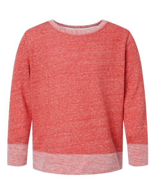 Youth Harborside Mélange French Terry Long Sleeve with Elbow Patches | USA Decoration
