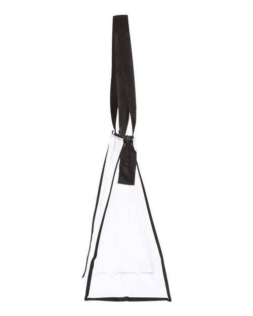 OAD Clear Zippered Tote with Full Gusset | Transparent PVC Stadium Tote | USA Decoration