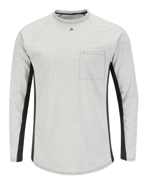 Long Sleeve FR Two-Tone Base Layer with Concealed Chest Pocket - EXCEL FR | USA Decoration