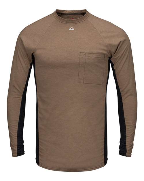 Long Sleeve FR Two-Tone Base Layer with Concealed Chest Pocket - EXCEL FR | USA Decoration