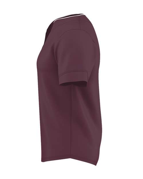 Two Button Mesh Baseball Jersey With Piping | USA Decoration