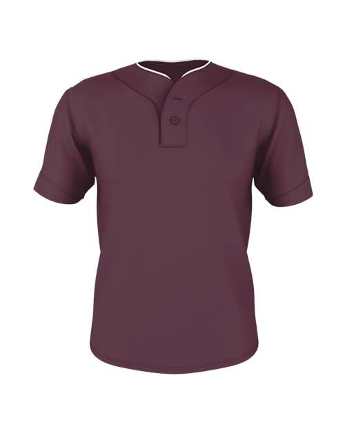 Two Button Mesh Baseball Jersey With Piping | USA Decoration