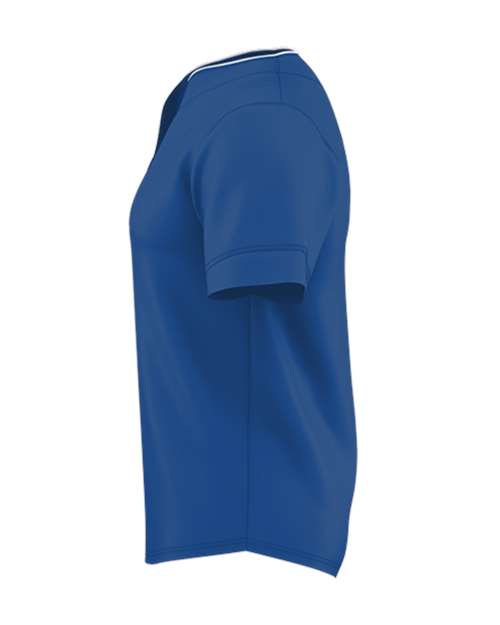 Two Button Mesh Baseball Jersey With Piping | USA Decoration