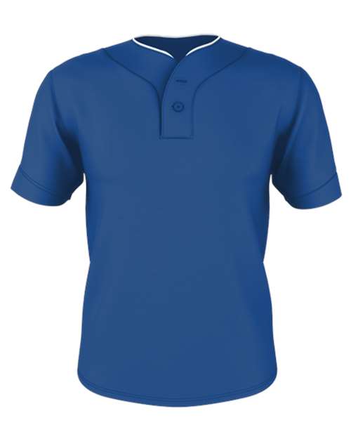 Two Button Mesh Baseball Jersey With Piping | USA Decoration