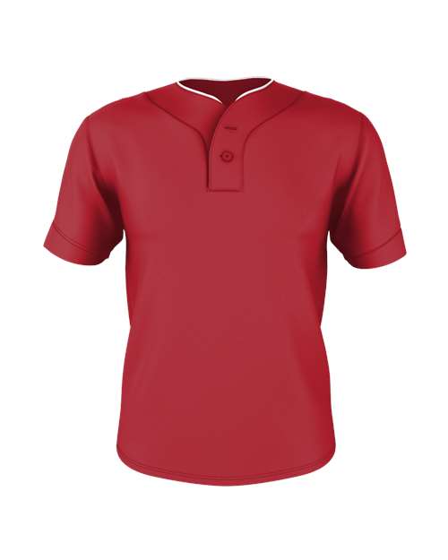 Two Button Mesh Baseball Jersey With Piping | USA Decoration