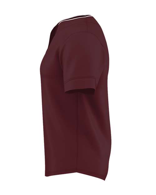Youth Two Button Mesh Baseball Jersey with Piping | USA Decoration