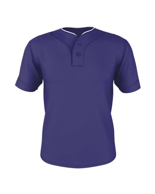 Youth Two Button Mesh Baseball Jersey with Piping | USA Decoration