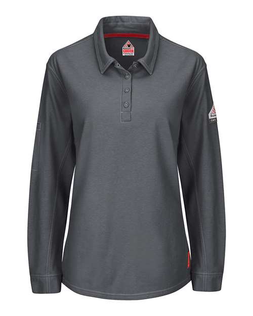 iQ Series® Women's Long Sleeve Polo with 4-Button Placket | USA Decoration