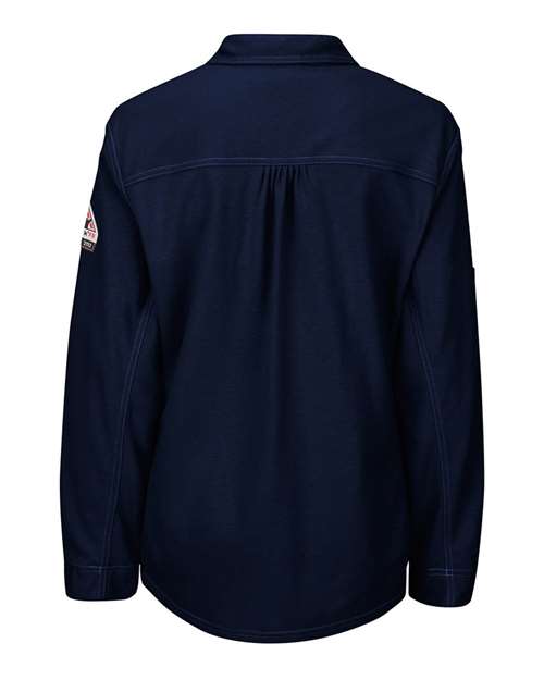 iQ Series® Women's Long Sleeve Polo with 4-Button Placket | USA Decoration