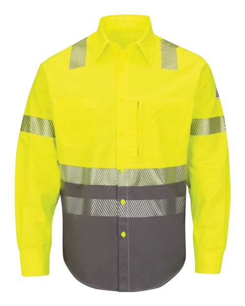 Hi-Visibility Color Block Uniform Shirt - EXCEL FR® ComforTouch® - 7 oz. | USA Decoration