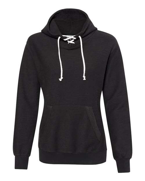 Women’s French Terry Sport Lace Scuba Hooded Pullover | USA Decoration