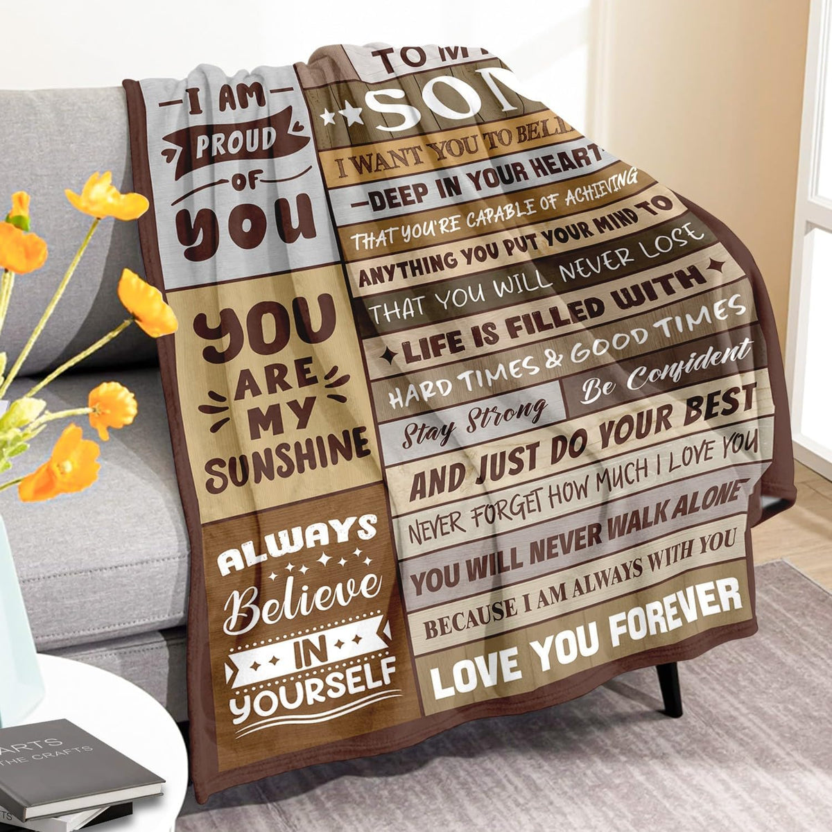 Birthday Gifts for Son from Mom or Dad, to My Son Blanket 50"x60"