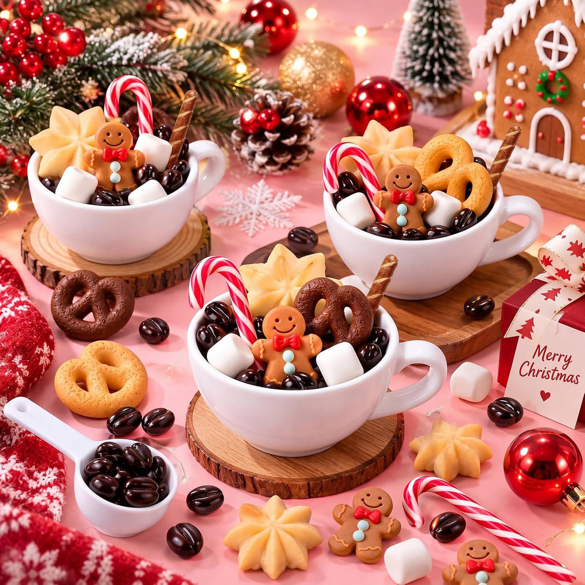 266 Pcs Hot Cocoa Christmas Sensory Bin Items Winter Sensory Toys
