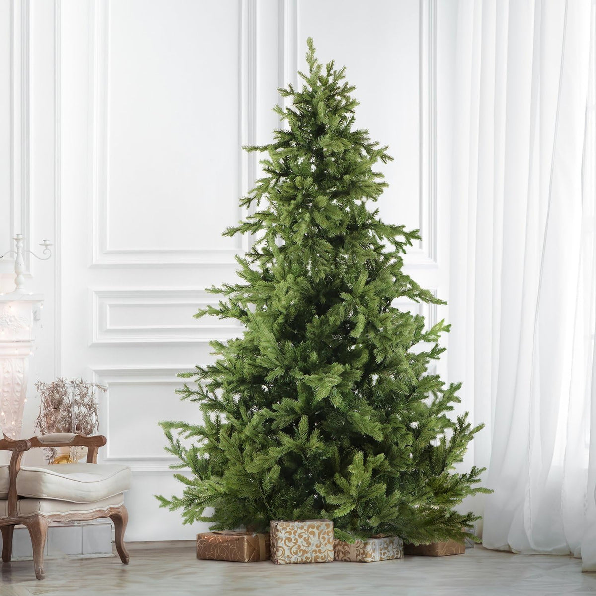 Fraser Hill Farm 9-Ft. Foxtail Pine Christmas Tree with Stand, Unlit