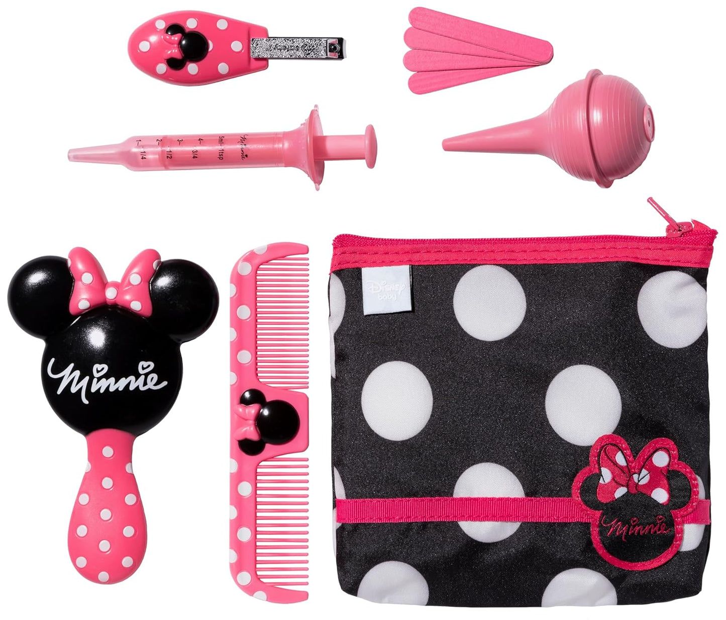 Disney Baby Minnie Mouse Health & Grooming Kit 5-Piece Infant Care Set for Newborns & Toddlers