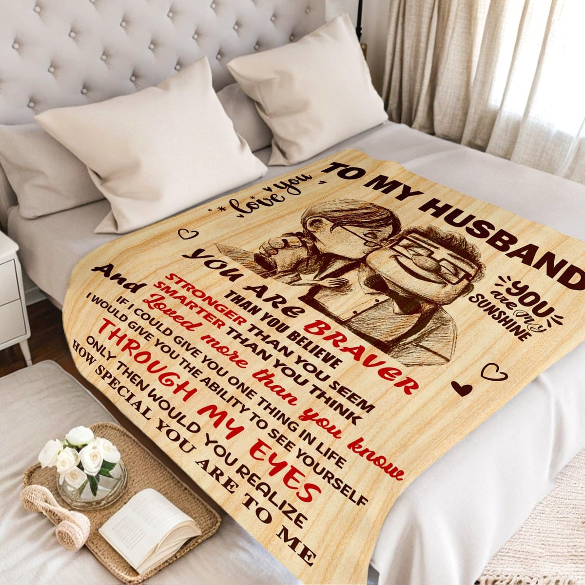 Anniversary Wedding Gifts for Husband, To My Husband Blanket 50" x 60"