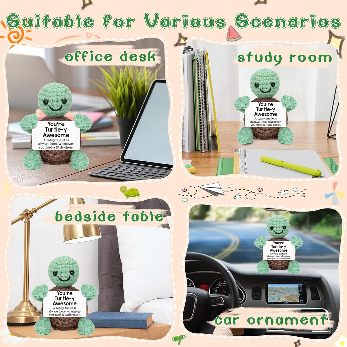 Mini Funny Turtle Christmas Birthday Gifts for Women Men Grandkids