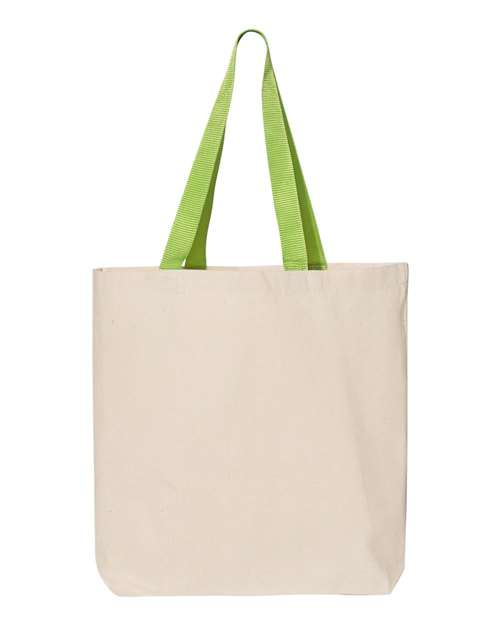 11L Canvas Tote with Contrast-Color Handles | USA Decoration