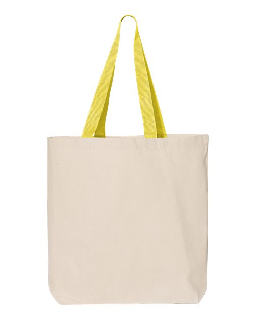 11L Canvas Tote with Contrast-Color Handles | USA Decoration
