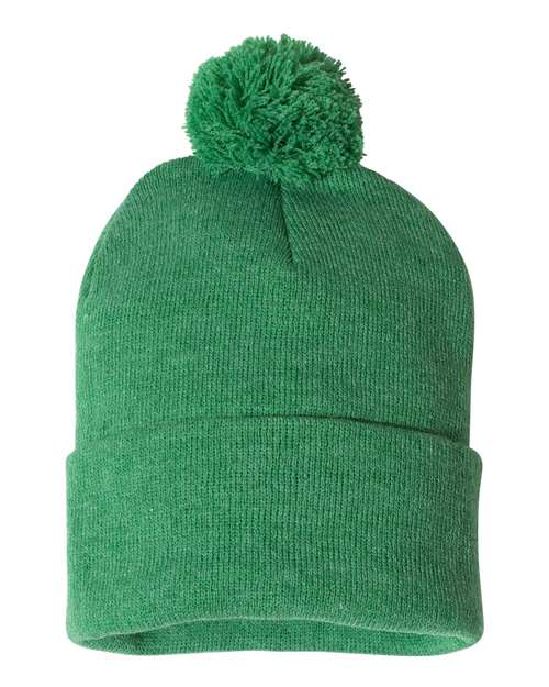 12" Pom-Pom Cuffed Beanie | USA Decoration