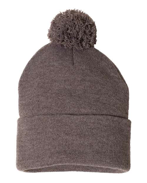 12" Pom-Pom Cuffed Beanie | USA Decoration