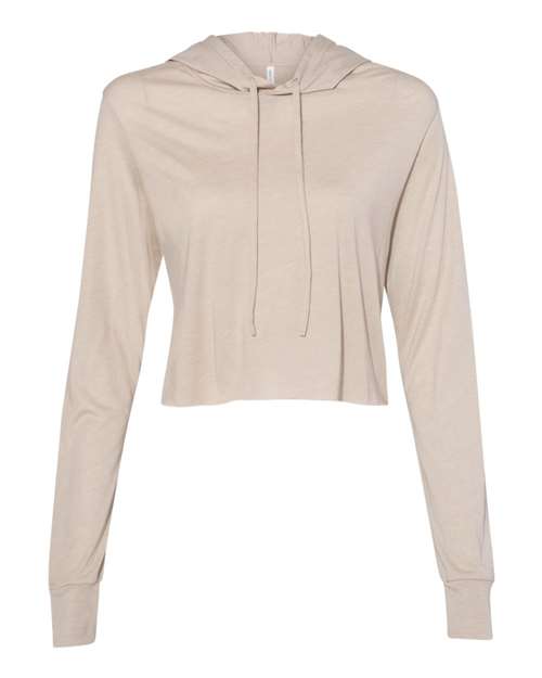 Women’s Triblend Crop Long Sleeve Hoodie | USA Decoration