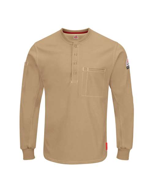 iQ Series® Plus Long Sleeve Henley - Tall Sizes | USA Decoration