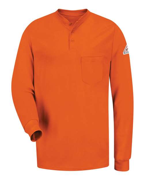 Long Sleeve Tagless Henley Shirt | USA Decoration