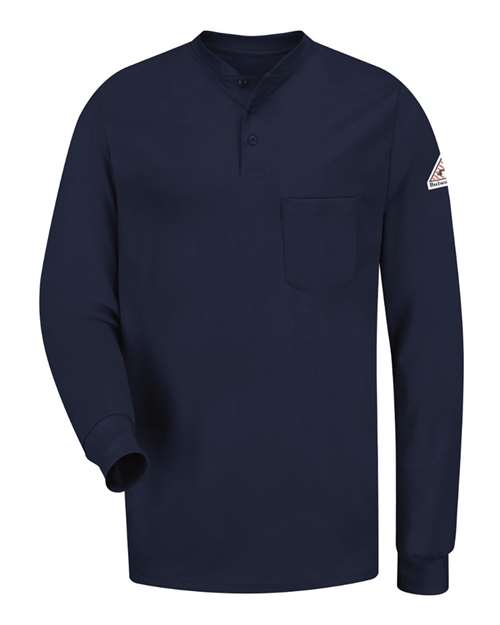 Long Sleeve Tagless Henley Shirt - Tall Sizes | USA Decoration