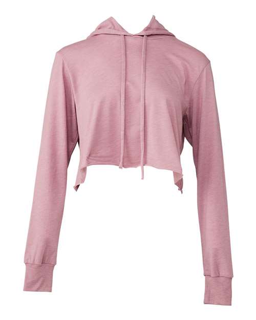 Women’s Triblend Crop Long Sleeve Hoodie | USA Decoration