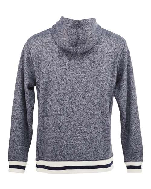 Peppered Fleece Lapover Hooded Sweatshirt | USA Decoration