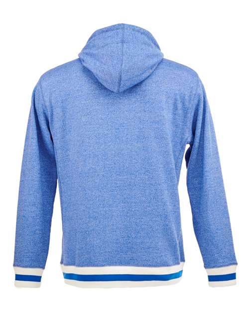 Peppered Fleece Lapover Hooded Sweatshirt | USA Decoration