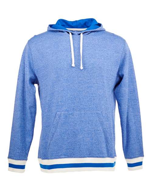 Peppered Fleece Lapover Hooded Sweatshirt | USA Decoration