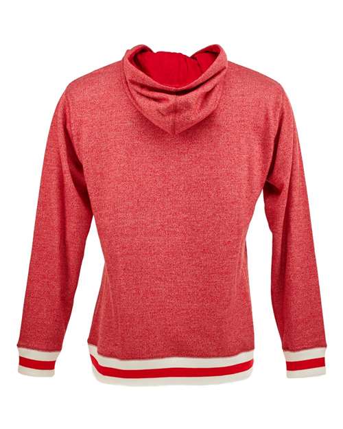Peppered Fleece Lapover Hooded Sweatshirt | USA Decoration