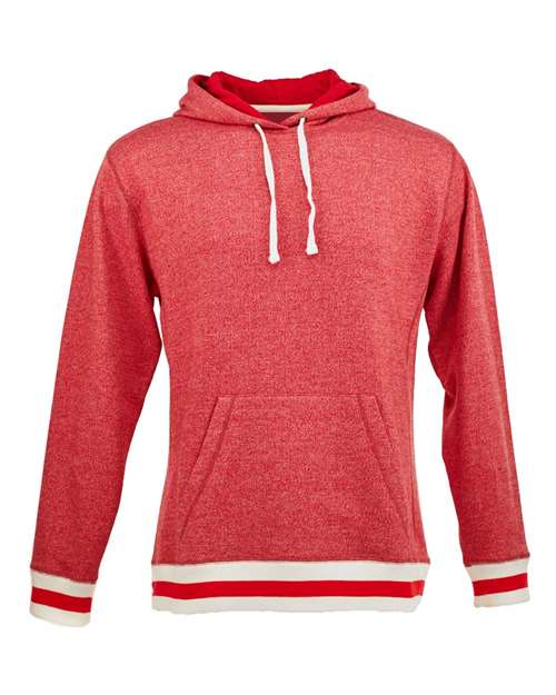 Peppered Fleece Lapover Hooded Sweatshirt | USA Decoration