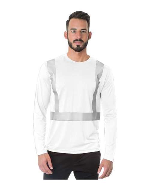 USA-Made Hi-Visibility Long Sleeve Performance T-Shirt | USA Decoration