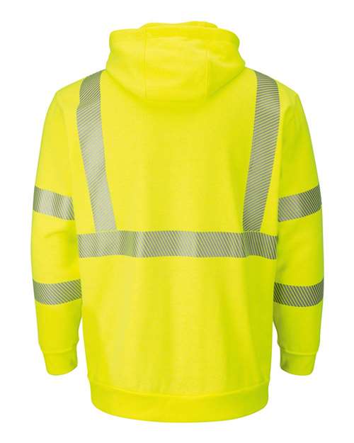 Hi-Visibility Pullover Hooded Fleece Sweatshirt | USA Decoration