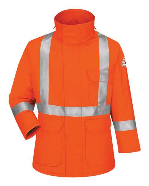 Deluxe Parka With Reflective Trim - EXCEL FR® ComforTouch - Long Sizes | USA Decoration