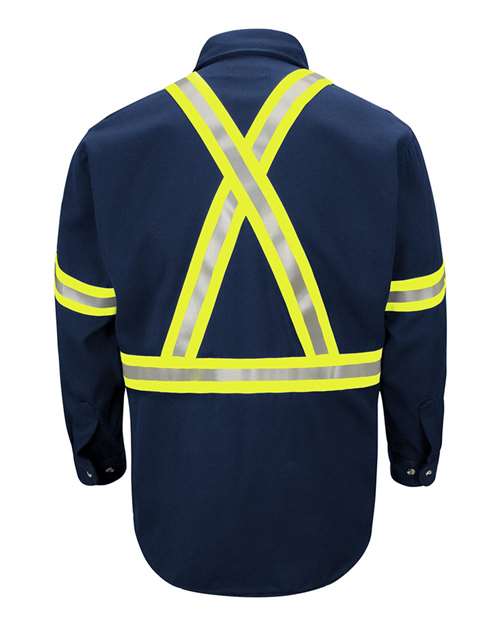 Dress Uniform Shirt with CSA reflective trim - EXCEL FR® ComforTouch | USA Decoration