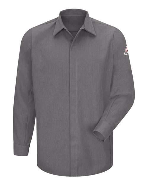 Concealed-Gripper Pocketless Long Sleeve Shirt - CoolTouch® 2 - Tall Sizes | USA Decoration