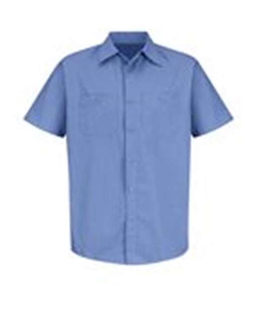 Industrial Stripe Short Sleeve Work Shirt - Tall Sizes | USA Decoration