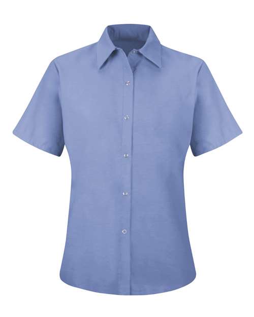 Women's Short Sleeve Specialized Pocketless Work Shirt | USA Decoration