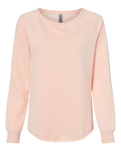 Women's California Wave Wash Crewneck Sweatshirt | USA Decoration