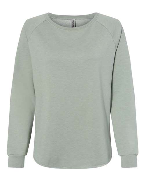 Women's California Wave Wash Crewneck Sweatshirt | USA Decoration