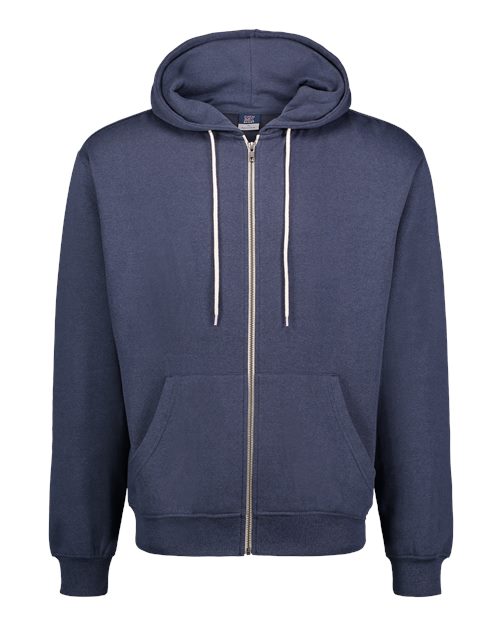 Retro Heather Full-Zip Hooded Sweatshirt | USA Decoration